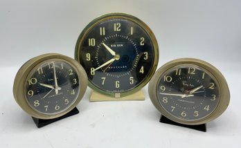 Vintage Big Ben & Baby Ben Alarm Clocks (T)