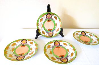 4 Piece Art Nouveau Mepoco Salad Plates