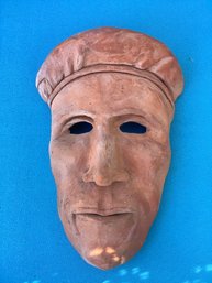 Terracotta Pottery Face Plaque Hanging Wall Ornament