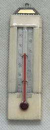 Vintage Artist Signed INUIT ALASKAN Miniature Thermometer- Frame From Walrus