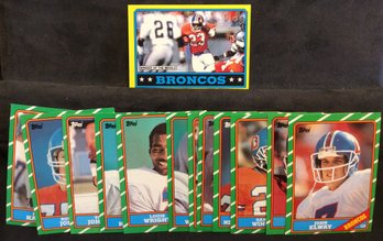 Lot Of (13) 1986 Topps Denver Broncos Football Cards - M