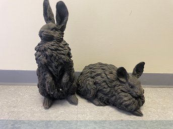 Pair Of Rabbit Sculptures