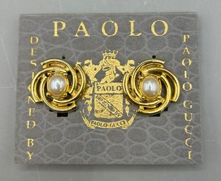 Vintage Paolo Gucci Clip On Earrings