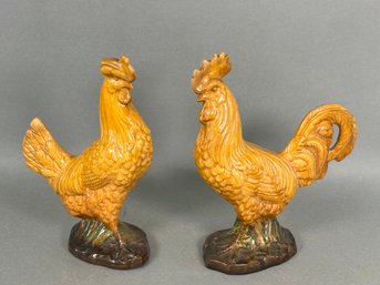 Vintage Borghese Rooster Figurines