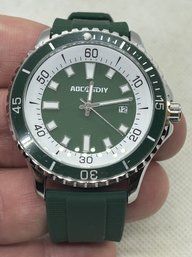 Men's AOCASDIY Green Sports Watch With Silicone Strap