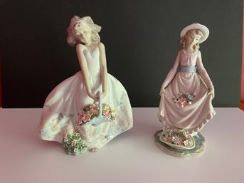 Beautiful Pair Of Lladro Figurines #6