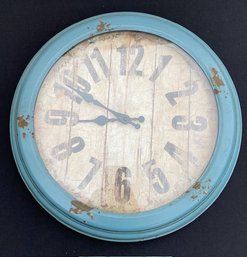 Shabby Chic Rustic Large Blue Clock