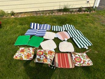 Set Of Miscellaneous Patio Chair Cushions