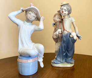 A Pairing Of Lladro Figurines, 1147 Girl With Hat, 7686 Pals Forever