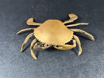 A Vintage Crab Trinket Box In Brass