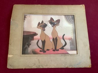 Walt Disney Classics Lady And The Tramp Siamese Cats Lithograph