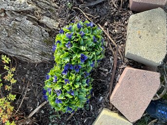 Pair Of Faux Flowering Foliage