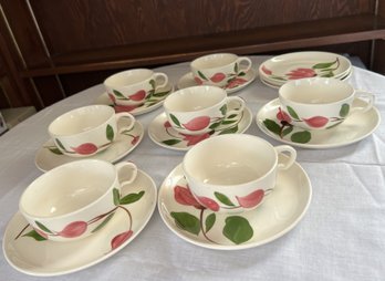 Collection Of Teacups & Saucers In The Style Of Stetson 'Rio'