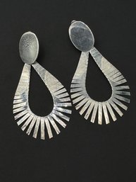 Wow! Statement Sterling Silver Clip On Earrings