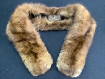 Vintage Log Cabin Fur Scarf