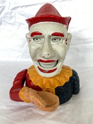 Clown Cast Iron Mecahnical Bank