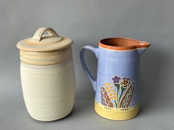 Ceramic Cannister & Pitcher