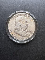 1950 Benjamin Franklin Silver Half Dollar