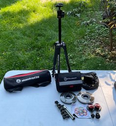 Manfrotto Befree MKBFRA4-BH Travel Tripod & Rotolight RL48 Creative Color Kit & Hoodman Accessory