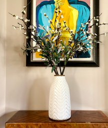 Crate & Barrel Vase With Faux Branches