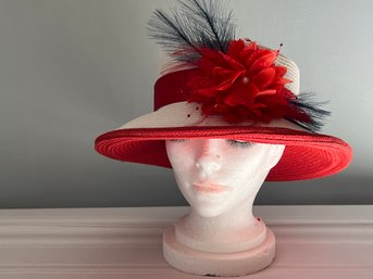 Hand Decorated Derby Hat #6