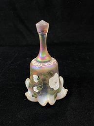 Fenton Art Glass By J. K. Spindler Hand Painted Bell Signed