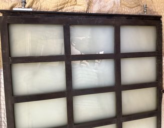 Frosted Glass And Black Metal Floating Room Dividers (6)