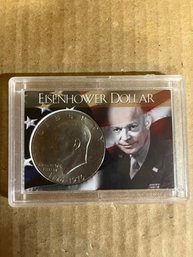 Beautiful Bicentennial (1776-1976) Eisenhower Dollar In Plastic Case