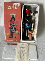 Vintage Mid Century Modern Zulu Bar Tool Toter- Likely Never Used With Original Box