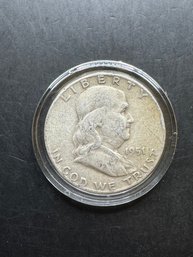 1951 Benjamin Franklin Silver Half Dollar