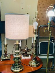 Group Of Vintage Lamps