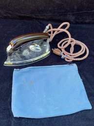 Vintage Electric Iron And Cloth