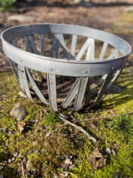 Galvanized Metal Basket Planter