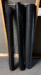 Two Black Barrier Fences And Black Weed Control Fabric    LP/CV2