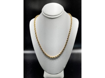 Napier Signed Gold Rope Necklace.