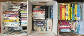 THREE BOXES OF VHS MOVIES