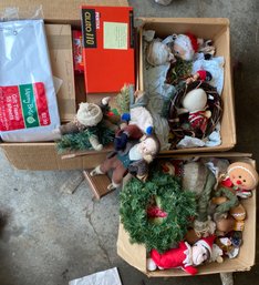 Three Boxes Of Christmas Decor