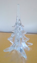 MarcoLin Art Crystal Glass Christmas Tree Sweden Signed