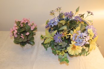 2 Silk Flower Arrangements