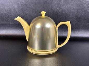 A Fantastic Vintage Ceramic Teapot By Hall With An Insulated Metal Cozy