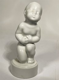 Bing And Grundhal White Blanc De Chine 'Stomach Ache' Figurine