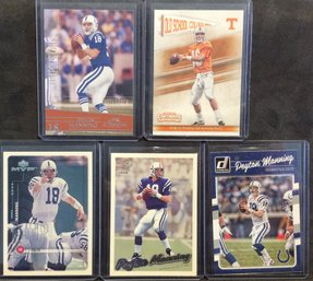 Lot Of (5) Assorted Peyton Manning Football Cards - M