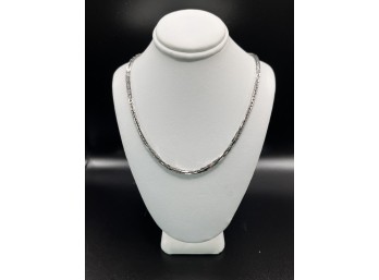 24' Silvertone Square Link Necklace.