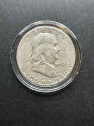 1951-S Benjamin Franklin Silver Half Dollar