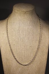 Fine Gucci STYLE Sterling Silver Link Chain Necklace 925