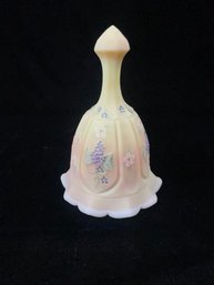 Bill Fenton Burmese Grape Glass Bell Hand Painted New Century Collection