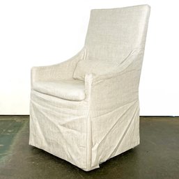 A Modern Skirted Linen Banquet Chair