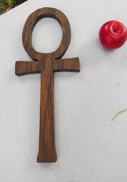 Carved Wooden Egyptian Ankh Symbol - Represents Eternal Life In Egypt