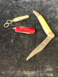 Vintage 3 Piece Pocket Knife Set