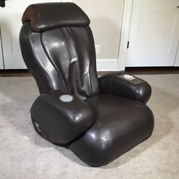 (1 Of 2) Paid $3,950 Fantastic Human Touch IJOY Bonded Brown Leather Massage Chair - Model #2850 - WOW !